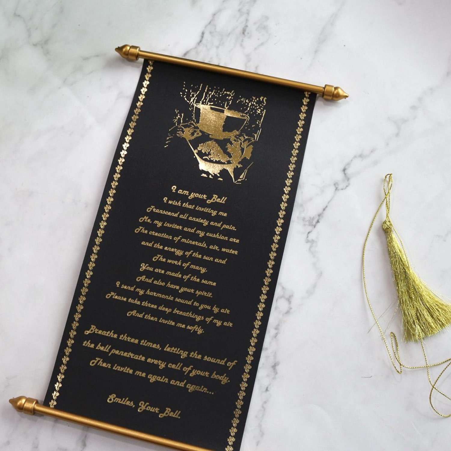Scroll Invitation Card Black Wedding Invitation Foiling Printing Personalized Custom